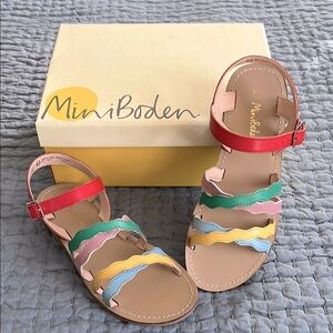 NIB Mini Boden Kids' Multicolor Sandals Sz 36 (4.5)